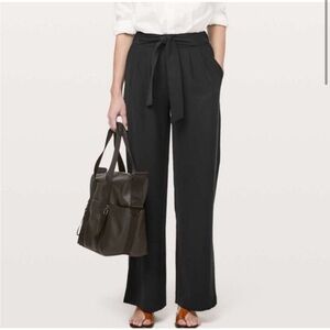 Lululemon Noir Dress Wide Leg High Rise Black Pants Size 4